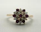 Gouden Vintage ring met edelsteen opaal en robijn. 2025/447., 18 tot 19, Overige kleuren, ., Ophalen of Verzenden