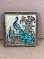Porceleyne Fles cloisonne tegel Pauw, Antiek en Kunst, Antiek | Wandborden en Tegels, Ophalen of Verzenden