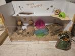Hamsterkooi met toebehoren, Dieren en Toebehoren, Ophalen, Kooi, 110 cm of meer, Zo goed als nieuw