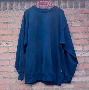 REAL VINTAGE 80's 90's Navy blauwe sport sweater Maat XXXL beschikbaar voor biedingen