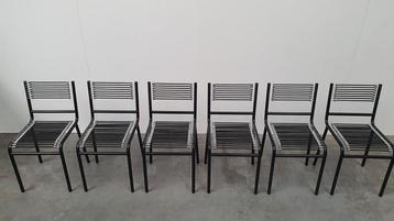6 zwarte Sandows Rene Herbst bauhaus design stoelen beschikbaar voor biedingen