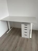 ZGAN Mittzon bureau 220x80 + Alex ladekast, Ophalen, Zo goed als nieuw, Bureau