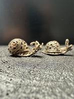 Twee zilveren miniatuur slakken, Antiek en Kunst, Ophalen of Verzenden