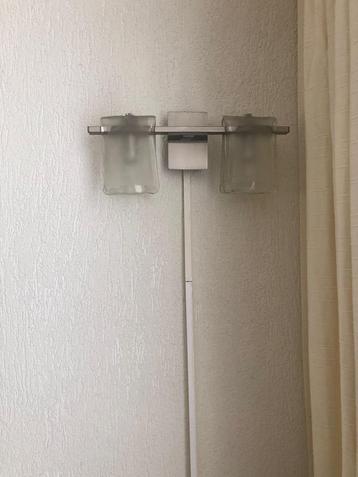 Wandlamp en hanglamp glas met rvs beschikbaar voor biedingen