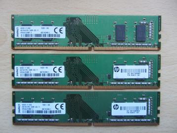 3x HP 4GB PC4-19200 DDR4-2400MHz Non ECC CL17 288-Pin DIMM 1 beschikbaar voor biedingen