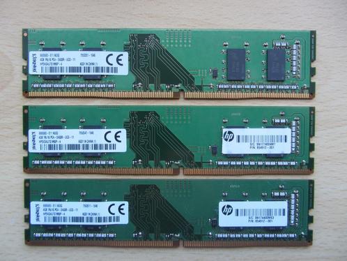 3x HP 4GB PC4-19200 DDR4-2400MHz Non ECC CL17 288-Pin DIMM 1, Computers en Software, RAM geheugen, Zo goed als nieuw, Desktop