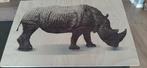 Houten Neushoorn Kunstwerk, Antiek en Kunst, Kunst | Etsen en Gravures, Ophalen of Verzenden