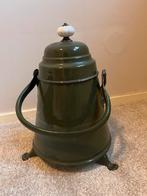 Groene emaille doofpot, Antiek en Kunst, Antiek | Emaille, Ophalen