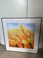 Zeefdruk van Paul Brand : Tulips Yellow / Orange, Antiek en Kunst, Ophalen