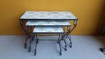 Vintage mimiset, miniset, nesting tables, bijzettafeltjes, Huis en Inrichting, Ophalen, Gebruikt, Vintage, Nvt