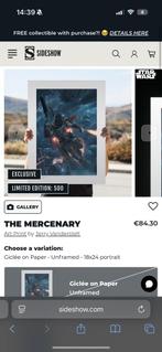 Boba Fett the mercenary sideshow poster, Ophalen of Verzenden, Zo goed als nieuw, Boek of Poster