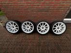 JR11 White 19/5x114/39/8,5J Incl. Zomer Banden + sensoren, Gebruikt, Banden en Velgen, 235 mm, Personenwagen