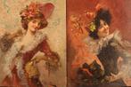 Francisco Miralles (1848-1901) - Twee feestende dames, Verzenden