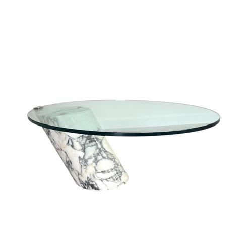 K1000 salon tafel marmeren vintage design jaren 60 70 80, Huis en Inrichting, Tafels | Salontafels, Gebruikt, Minder dan 50 cm