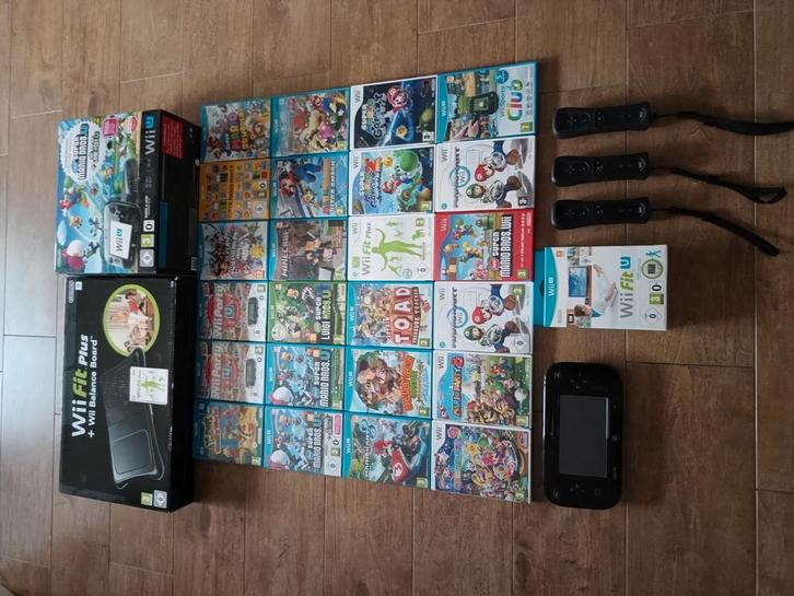 Nintendo Wii U compleet, controllers, 25 spellen + extra's, Spelcomputers en Games, Spelcomputers | Nintendo Wii U, Gebruikt, Met 3 controllers of meer