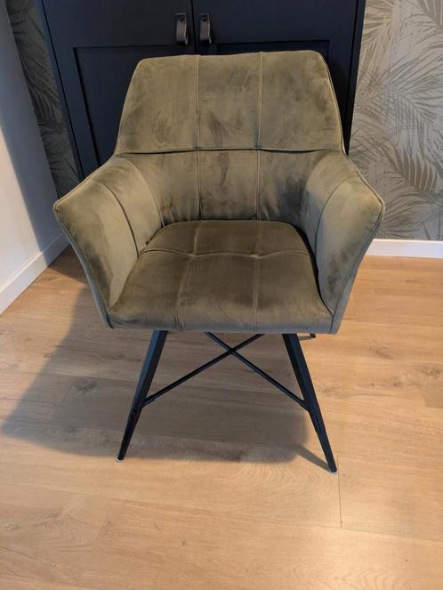 Velvet / velours stoel, Huis en Inrichting, Stoelen, Zo goed als nieuw, Eén, Stof, Ophalen
