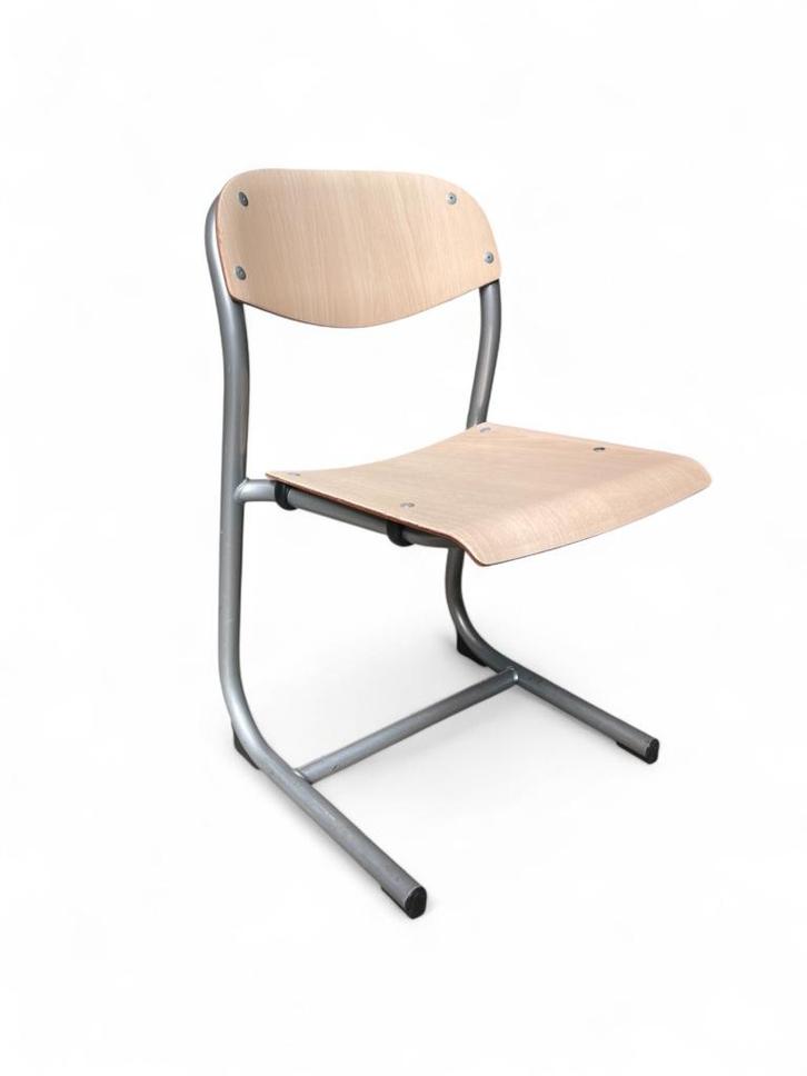 60x Ahrend Schoolstoel / Leerlingstoel Blank Hout, Diversen, Schoolbenodigdheden, Gebruikt, Ophalen of Verzenden