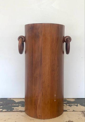 Vintage jaren 60 houten paraplubak art deco beschikbaar voor biedingen