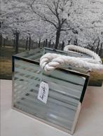 Chique Windlicht glas zilver Lantaarn Light & Living Nieuw, Huis en Inrichting, Woonaccessoires | Kandelaars en Kaarsen, Ophalen