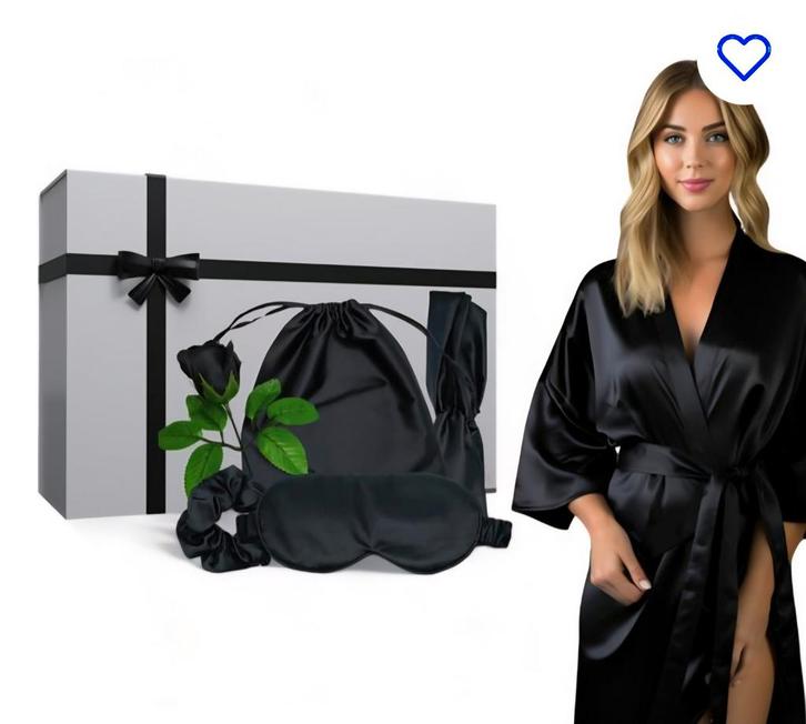 Cadeaubox met kimono , oogmasker satijn NIEUW, Kleding | Dames, Overige Dameskleding, Nieuw, Ophalen of Verzenden