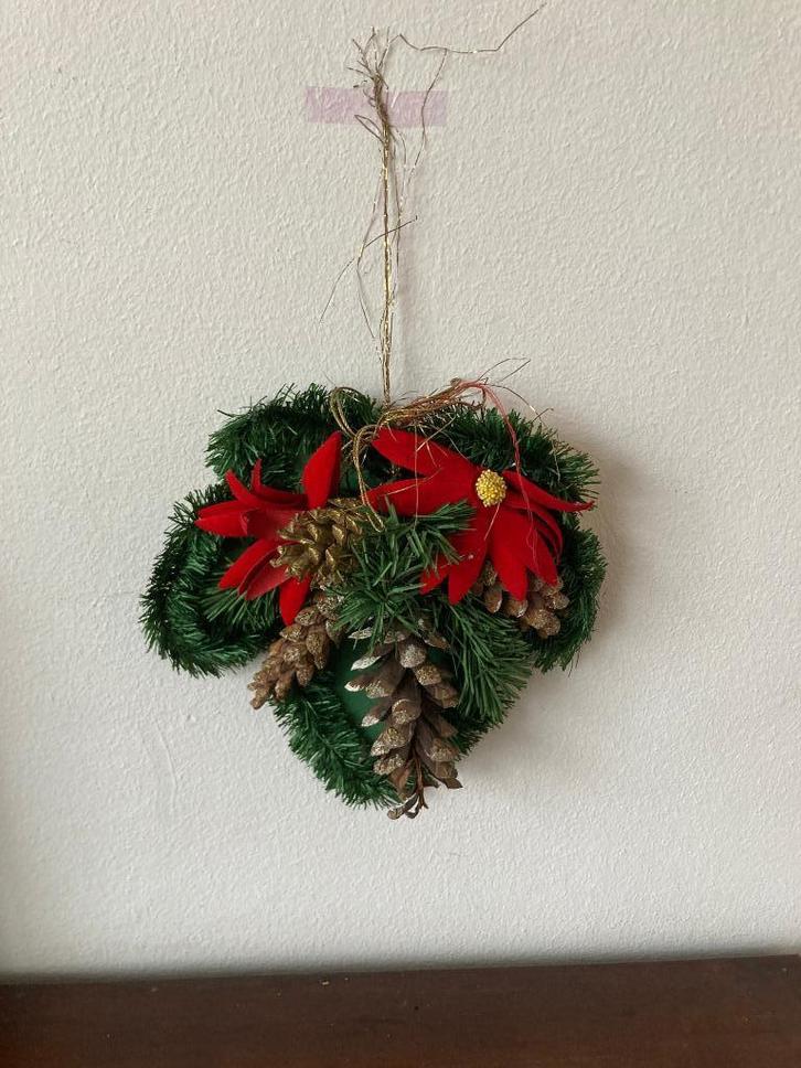 Vintage kerstwand decoratie in de vorm van een blad jr ''60, Diversen, Kerst, Zo goed als nieuw, Ophalen of Verzenden