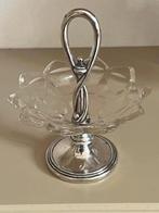 PASTILLE/AMANDELBAKJE OLIJFSLIJPSEL, VOET+GREEP ZILVER, Verzenden, Zilver