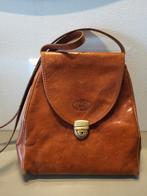 Vintage schoudertas van Burkelys, Ophalen of Verzenden, Zo goed als nieuw, Bruin, Leer