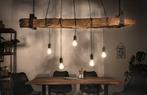 Industriële Drijfhout Hanglamp Barracuda, Huis en Inrichting, Lampen | Hanglampen, Ophalen, Zo goed als nieuw, Minder dan 50 cm