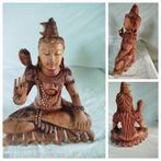 Prachtig handgesneden houten Shiva-beeld – Spiritueel & deco, Huis en Inrichting, Woonaccessoires | Boeddhabeelden, Ophalen of Verzenden