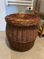 Rieten Mand met Deksel, Huis en Inrichting, Woonaccessoires | Kisten, Overige materialen, Minder dan 50 cm, 50 tot 100 cm, 50 tot 75 cm