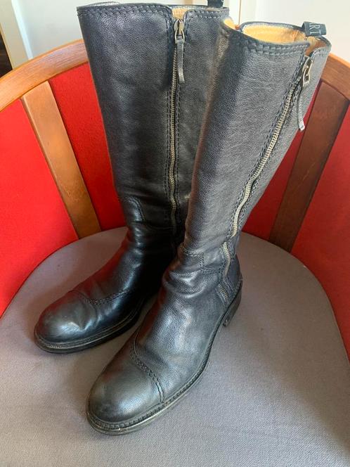 Sartore zwart leren laarzen mt 37., Kleding | Dames, Schoenen, Gedragen, Hoge laarzen, Zwart, Ophalen of Verzenden
