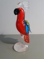 Glazen Papegaai kleur rood blauw, Verzamelen, Ophalen, Nieuw, Dier