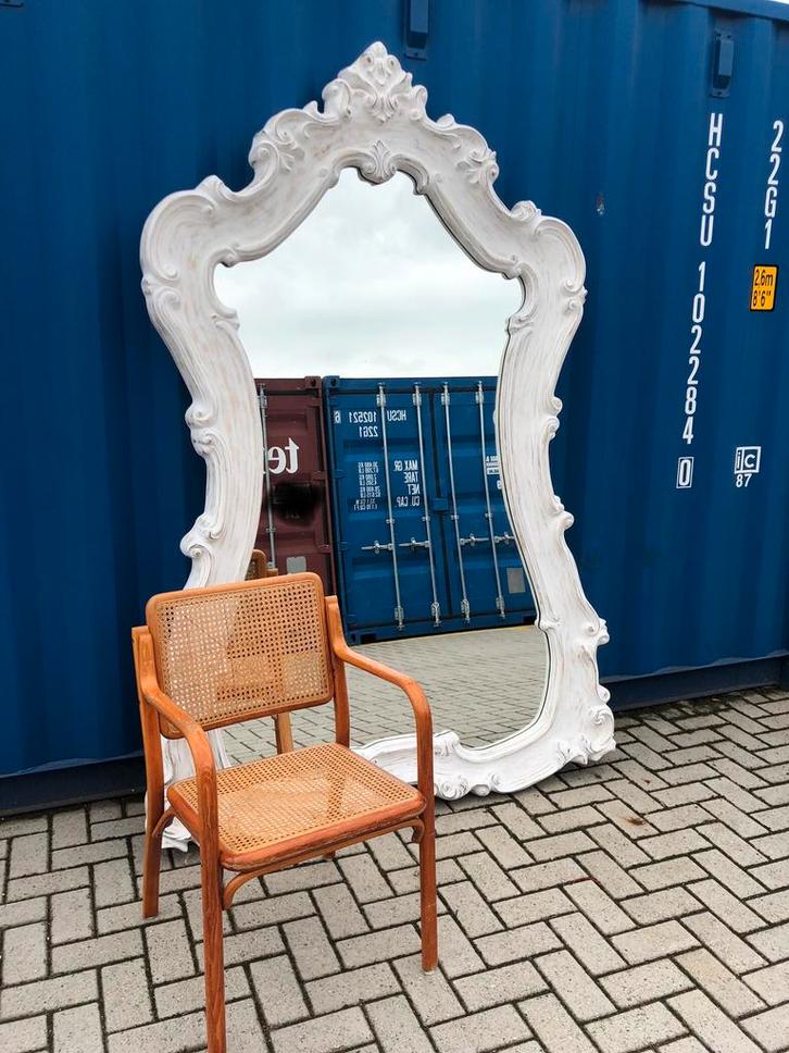 Mega grote vintage Italiaanse XXXL spiegel | 225 x 155, Huis en Inrichting, Woonaccessoires | Spiegels, Zo goed als nieuw, Minder dan 50 cm