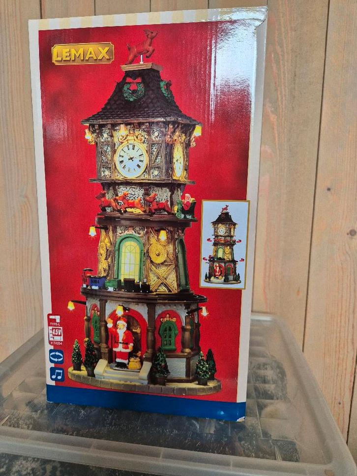 kerstdorp Lemax klokkentoren, Diversen, Kerst, Zo goed als nieuw, Ophalen of Verzenden