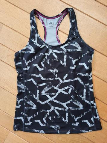 H&M Sport tanktop racerback donker blauw/zwart maat M - nieu beschikbaar voor biedingen