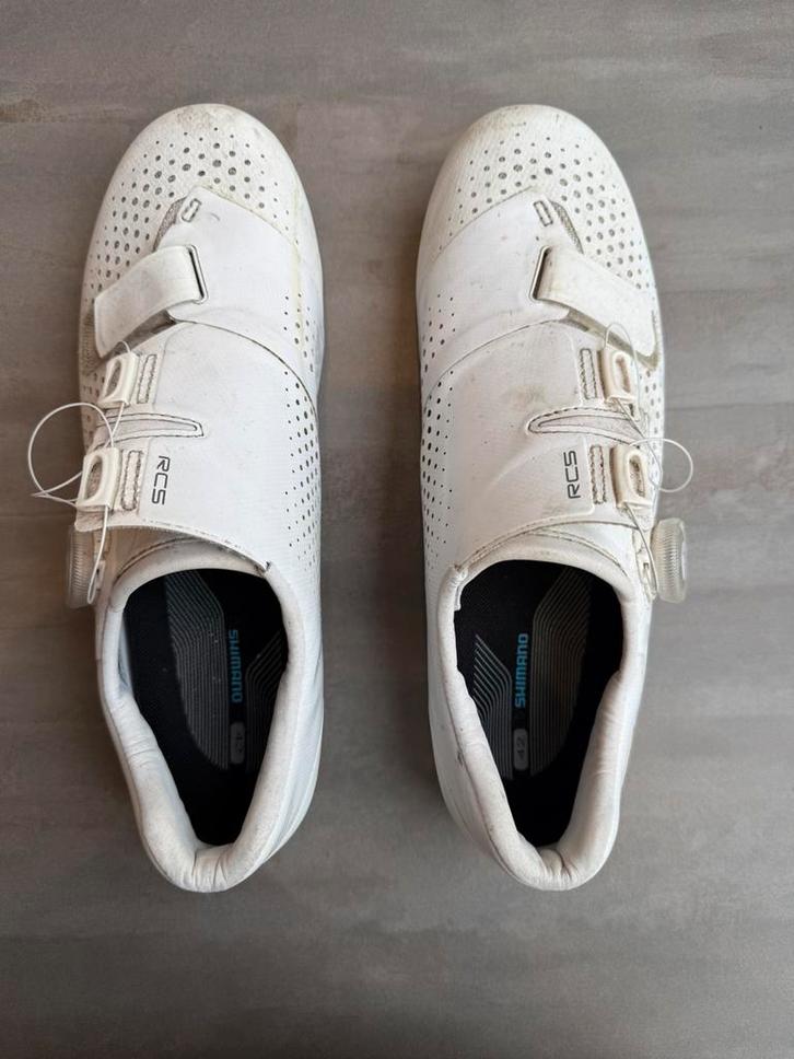 Shimano RC500 wielrenschoenen - Wit - Maat 42, Sport en Fitness, Wielrennen, Gebruikt, Ophalen of Verzenden