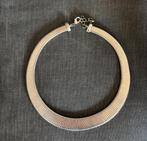 Flexibele schakelketting/choker zilverkleur, Ophalen of Verzenden, Zo goed als nieuw, Zilver, Overige materialen