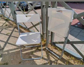 4x witte Ikea Gunde witte klapstoelen - NIEUW beschikbaar voor biedingen
