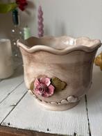 Bassano bloempot met rode roos, Tuin en Terras, Gebruikt, Rond, Binnen, Ophalen of Verzenden