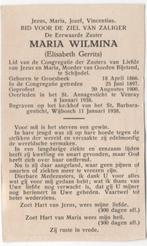 zr. Elisabeth Gerrits 1866 Groesbeek + 1938 Venray/Wijbosch, Verzamelen, Bidprentjes en Rouwkaarten, Verzenden