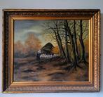 Schilderij H. Blom - herderin met schapen, Antiek en Kunst, Kunst | Schilderijen | Klassiek, Ophalen of Verzenden