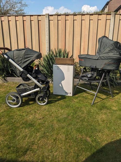 Mutsy Nio Sea Green - compleet incl adapters& pebble pro, Kinderen en Baby's, Kinderwagens en Combinaties, Zo goed als nieuw, Met autostoeltje