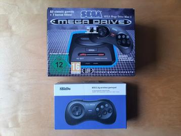 Sega Mega Drive Mini 2 + extra draadloze controller beschikbaar voor biedingen