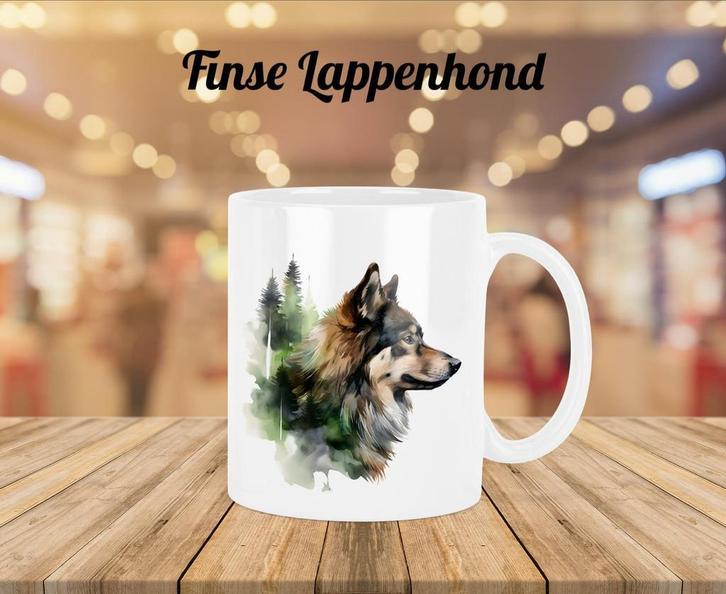 Finse Lappenhond mok, Huis en Inrichting, Keuken | Servies, Nieuw, Kop(pen) en/of Schotel(s), Overige stijlen, Ophalen of Verzenden