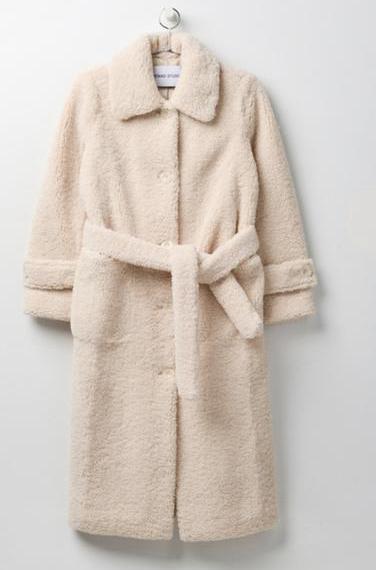 Stand Studio boucle mantel teddy coat nieuw 38, Kleding | Dames, Jassen | Winter, Nieuw, Maat 38/40 (M), Beige, Ophalen of Verzenden