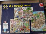 Jan van Haasteren puzzels 3x 1000 stukjes, Hobby en Vrije tijd, Denksport en Puzzels, Ophalen, 500 t/m 1500 stukjes, Zo goed als nieuw