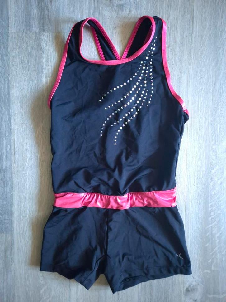 Turnpakje + broekje maat 122 128 134 (unitard), Sport en Fitness, Turnen, Zo goed als nieuw, Turnpak(je), Kindermaat 122 t/m 140
