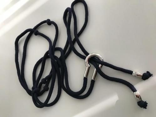 NIEUW Claudia Strater bindkoord riem l-xl-xxl blauw zilver, Kleding | Dames, Mutsen, Sjaals en Handschoenen, Zo goed als nieuw
