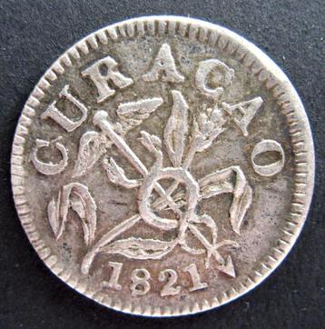 1 reaal 1821 Curacao, Koning Willem 1 beschikbaar voor biedingen