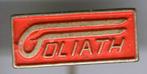 Goliath rood op zilverkleurig auto speldje ( E_164 ), Verzenden, Zo goed als nieuw, Transport, Speldje of Pin